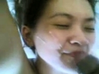 Кончил на лицо узбечки много спермы